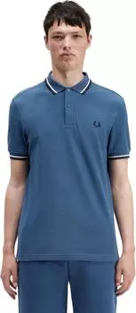 Рубашка-поло Twin Tipped Shirt Fred Perry, цвет Midnight Blue/Snow White/Black 1