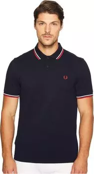 Рубашка-поло Twin Tipped Shirt Fred Perry, цвет Navy/White/Red