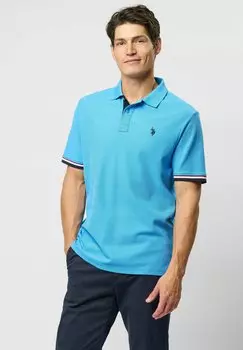 Рубашка поло U.S. Polo Assn., бирюзовый