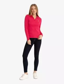 Рубашка-поло U.S. Polo Assn., фуксия