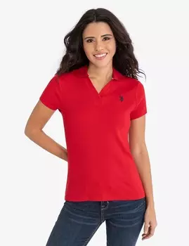 Рубашка-поло U.S. Polo Assn. в рубчик, красный