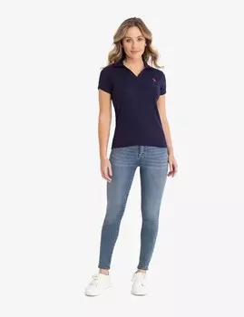 Рубашка-поло U.S. Polo Assn. в рубчик, темно-синий