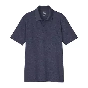 Рубашка-поло Uniqlo Dry-Ex, темно-синий