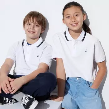 Футболка-поло UNIQLO, белый