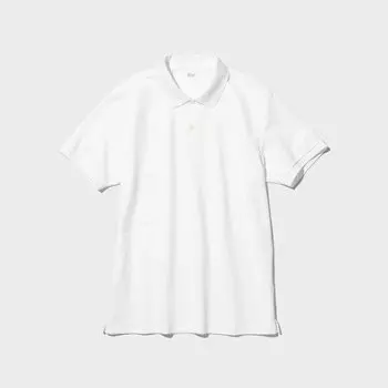 Рубашка-поло Uniqlo из сухого пике, белый