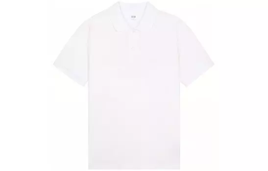 Рубашка поло унисекс белая Uniqlo, белый
