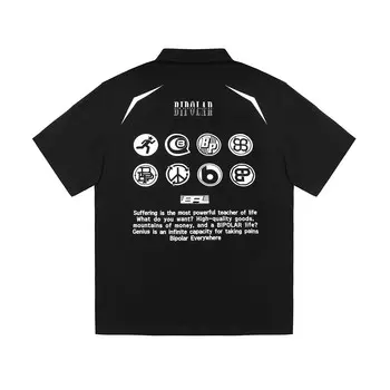 Рубашка-поло унисекс Bipolar, Черный