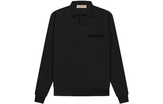 Рубашка поло унисекс черная Fear Of God Essentials, черный