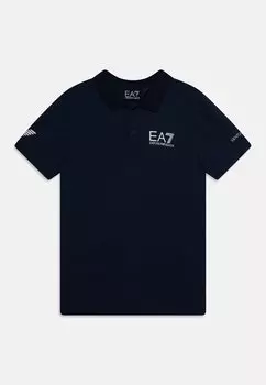 Рубашка-поло Unisex EA7 Emporio Armani, цвет navy blue