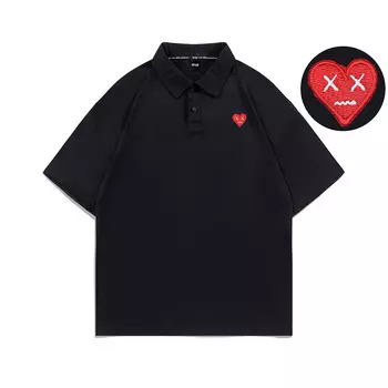 Рубашка поло унисекс Emoji, черный