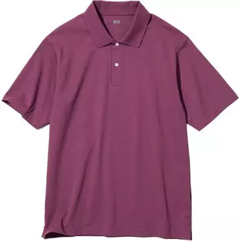 Рубашка поло унисекс фиолетовая Uniqlo, фиолетовый