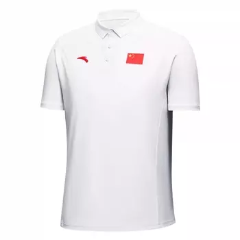 Рубашка-поло унисекс из коллекции Anta Sports Life Snowflake White