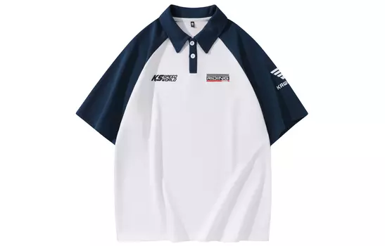 Рубашка поло унисекс Kawasaki, White/Denim Blue