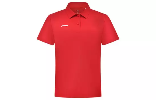 Рубашка поло унисекс красная Lining, красный