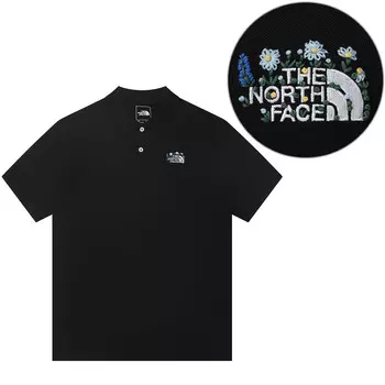 Рубашка поло унисекс маленький синий цветок The North Face, голубой