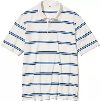 Рубашка поло унисекс молочно-белая Uniqlo, слоновая кость