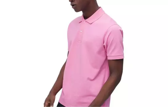 Рубашка поло унисекс персиково-розовая Uniqlo, розовый