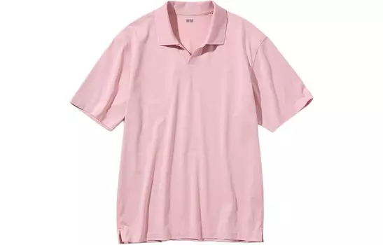 Рубашка поло унисекс розовая Uniqlo, розовый