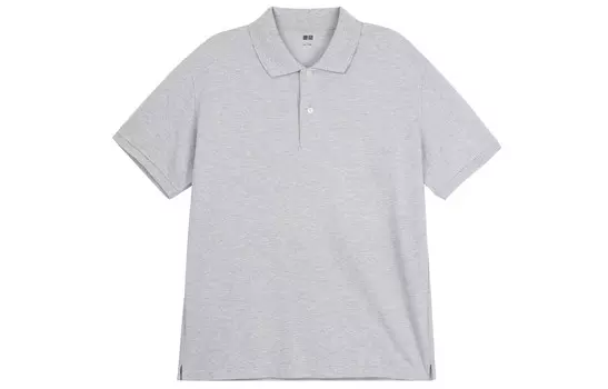 Рубашка поло унисекс серая Uniqlo, серый