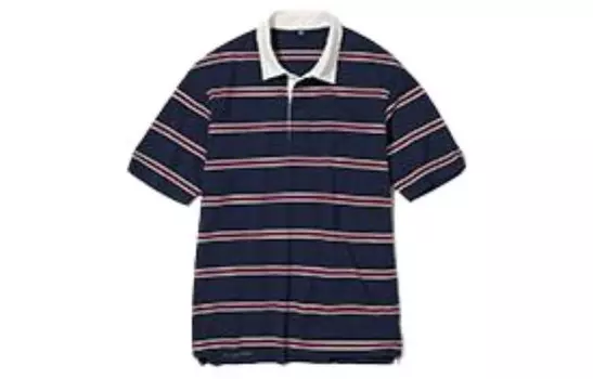 Рубашка поло унисекс темно-синяя Uniqlo, темно-синий