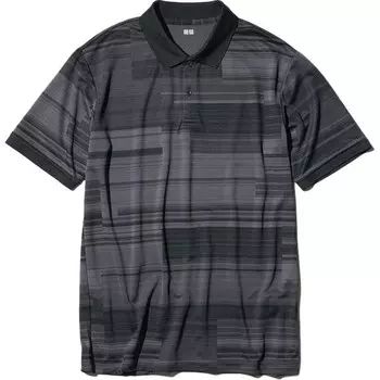 Рубашка поло унисекс Uniqlo, черный