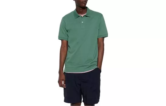 Рубашка поло унисекс зеленая Uniqlo, зеленый