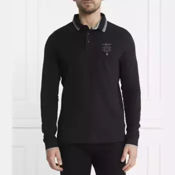 Рубашка-Поло узкого кроя Aeronautica Militare, черный