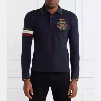 Рубашка-Поло узкого кроя Aeronautica Militare, синий