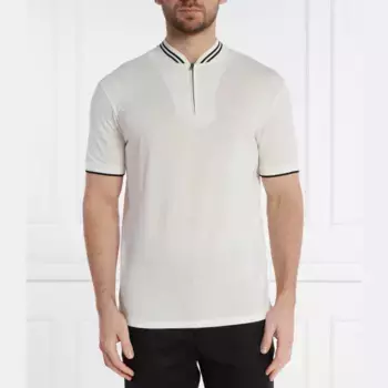 Рубашка-Поло узкого кроя Emporio Armani, белый