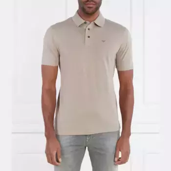 Рубашка-Поло узкого кроя Emporio Armani, бежевый