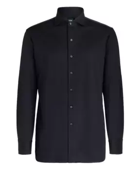 Рубашка поло узкого кроя из хлопкового джерси Boggi Milano, синий