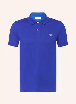 Рубашка-Поло узкого кроя из пике Lacoste, синий