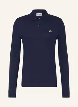 Рубашка-Поло узкого кроя из пике Lacoste, синий