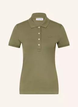 Рубашка-Поло узкого кроя из пике Lacoste, хаки