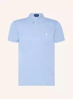Рубашка поло узкого кроя из пике на заказ Polo Ralph Lauren, синий