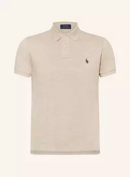 Рубашка поло узкого кроя из пике на заказ POLO RALPH LAUREN, светло-коричневый