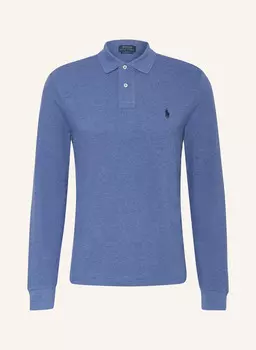 Рубашка поло узкого кроя из пике на заказ POLO RALPH LAUREN, синий