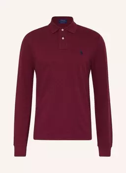 Рубашка поло узкого кроя из пике на заказ POLO RALPH LAUREN, темно-красный