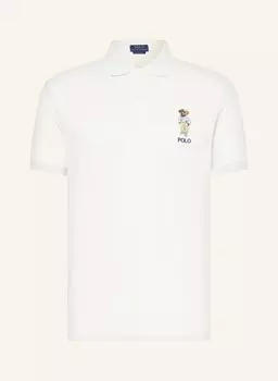Рубашка поло узкого кроя из пике на заказ POLO RALPH LAUREN, белый