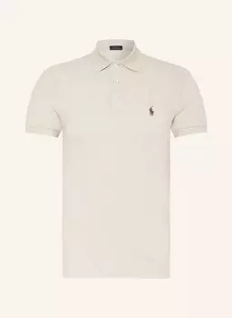 Рубашка-поло узкого кроя из пике POLO RALPH LAUREN, бежевый