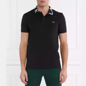 Рубашка-Поло узкого кроя Lacoste, черный