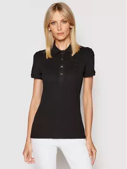 Рубашка-Поло узкого кроя Lacoste, черный
