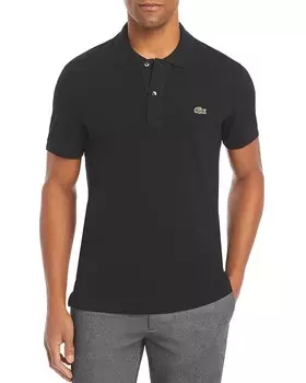 Рубашка поло узкого кроя Lacoste Petit Piqu, черный