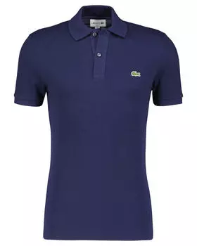 Рубашка-Поло узкого кроя Lacoste, синий