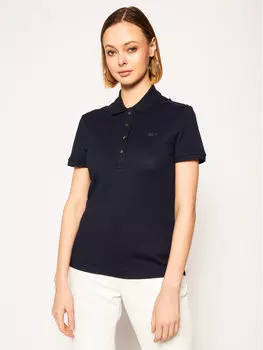 Рубашка-поло узкого кроя Lacoste, синий