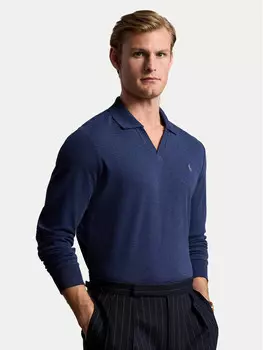 Рубашка поло узкого кроя по индивидуальному заказу Polo Ralph Lauren, синий