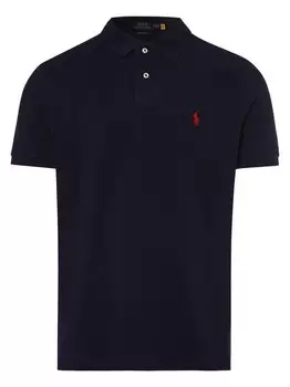Рубашка поло узкого кроя по индивидуальному заказу Polo Ralph Lauren, синий