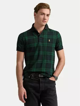 Рубашка поло узкого кроя по индивидуальному заказу Polo Ralph Lauren, зеленый