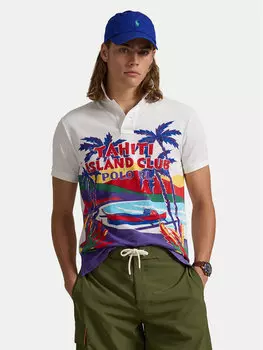 Рубашка поло узкого кроя по индивидуальному заказу Polo Ralph Lauren, белый