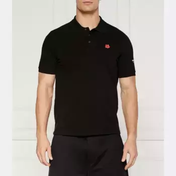 Рубашка-Поло узкого кроя с цветочным принтом Boke Kenzo, черный